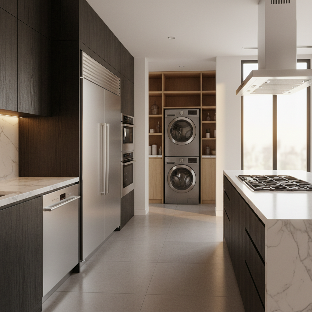 Premium KitchenAid appliances in a luxury home